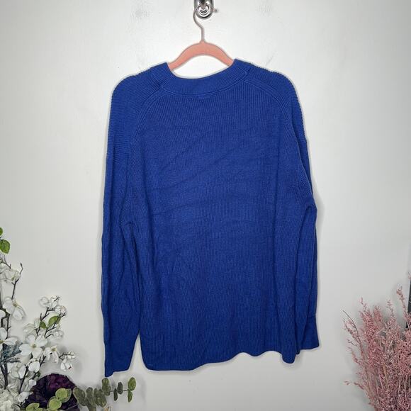 LULULEMON Merino Wool-Blend Ribbed Crewneck Sweater Heather Psychic Blue {3V52} - Picture 5 of 6